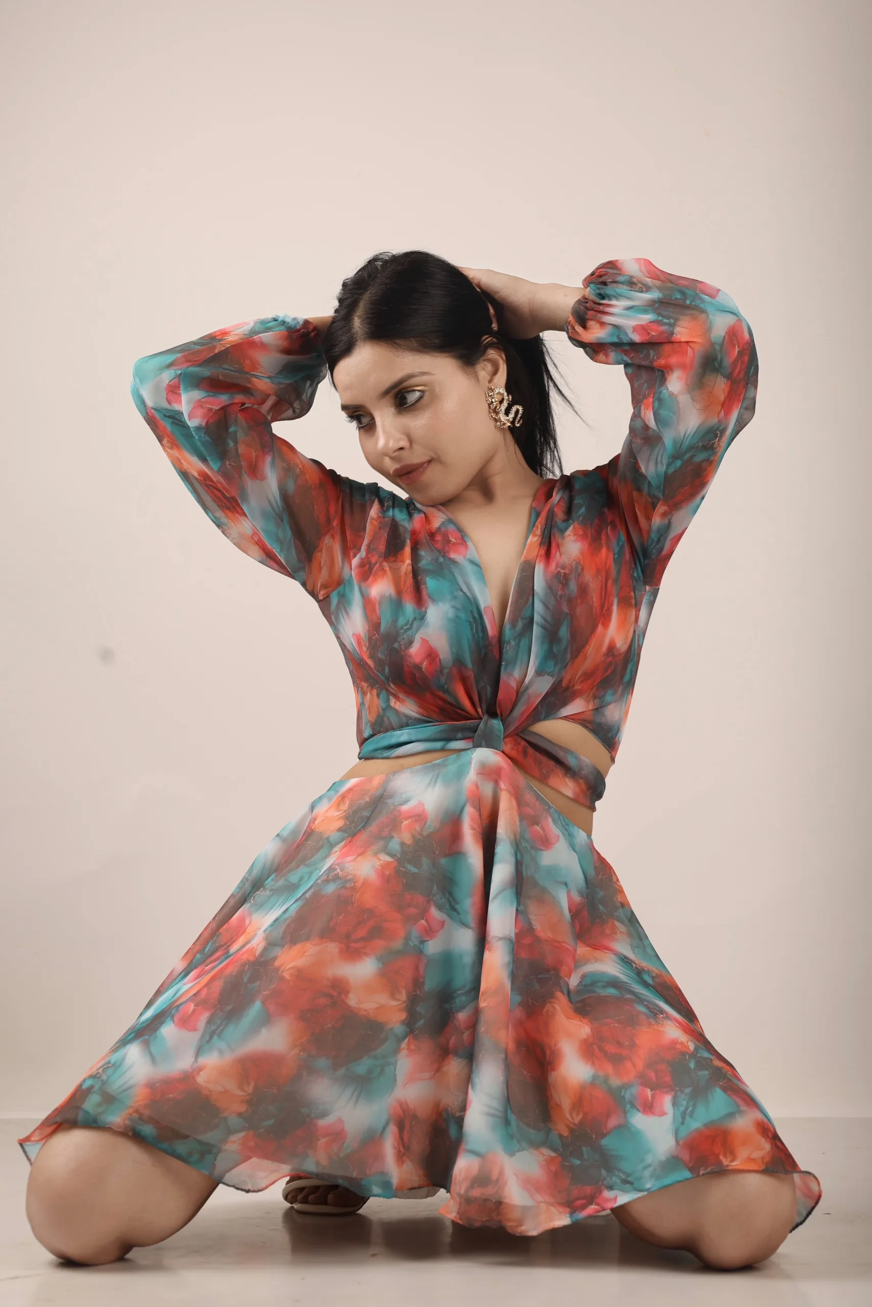 Savan Lehja Top and Skirt - Image 2