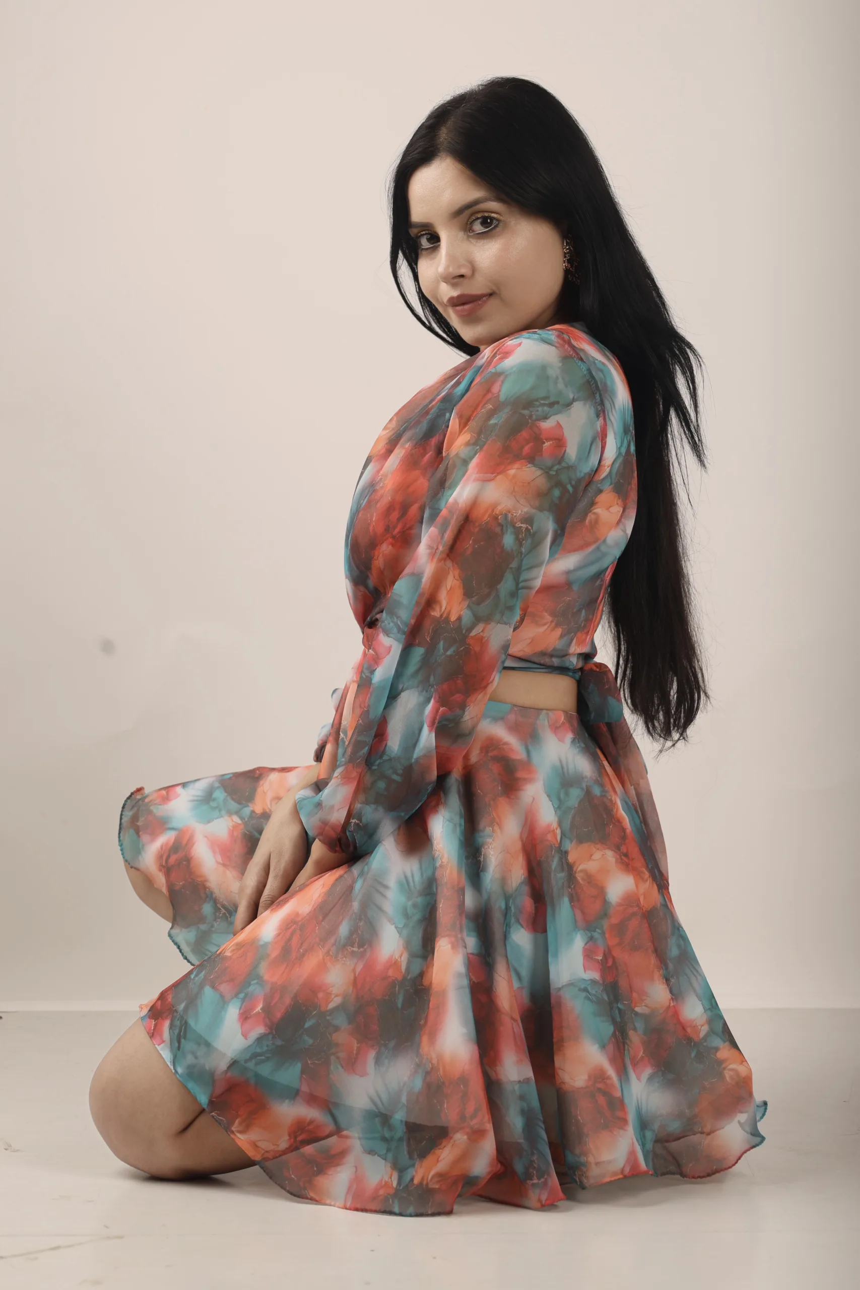 Savan Lehja Top and Skirt - Image 3